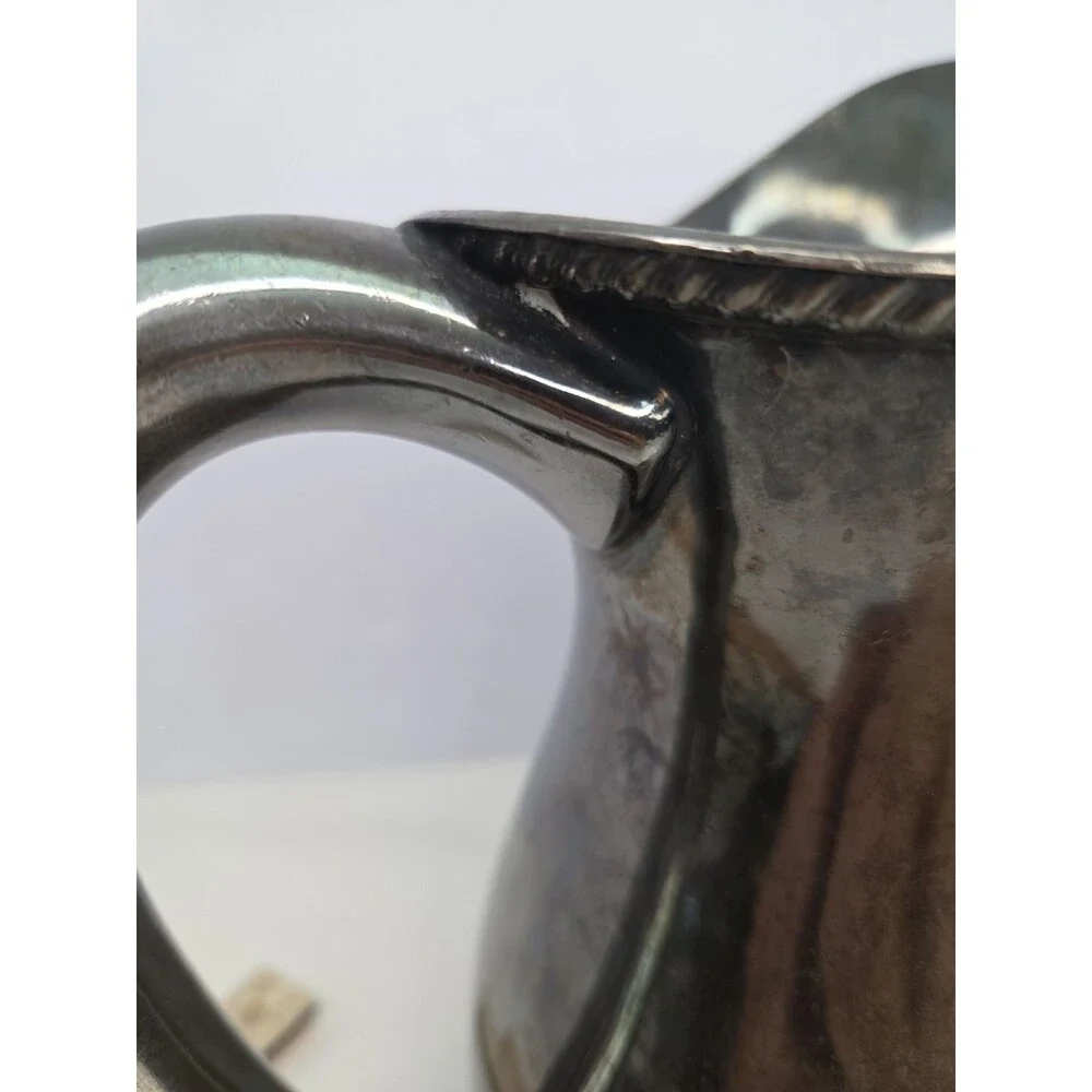 Antique 1941 WWII US Navy Large Pitcher Soldered Silver Internat Silver Co 01480